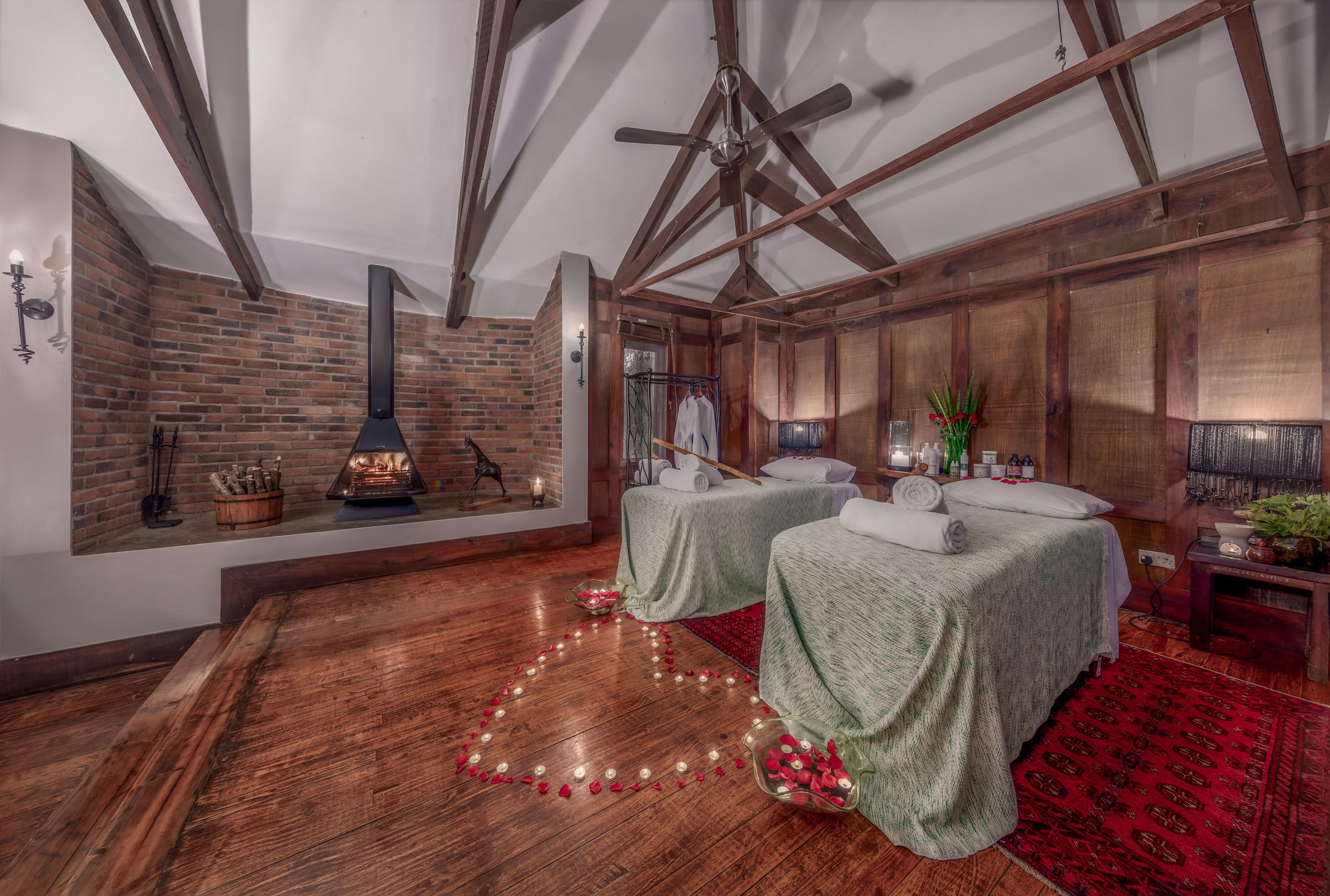 Forest lodge setting in Uganda