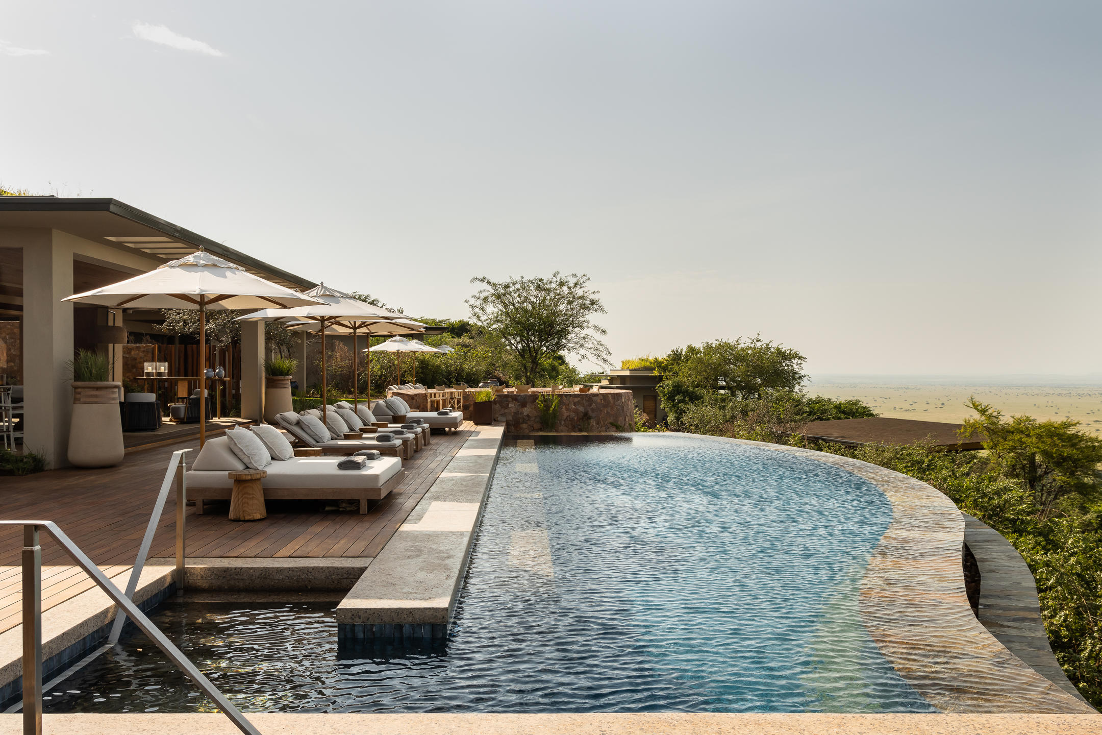 Private pool overlooking the East African landscape
