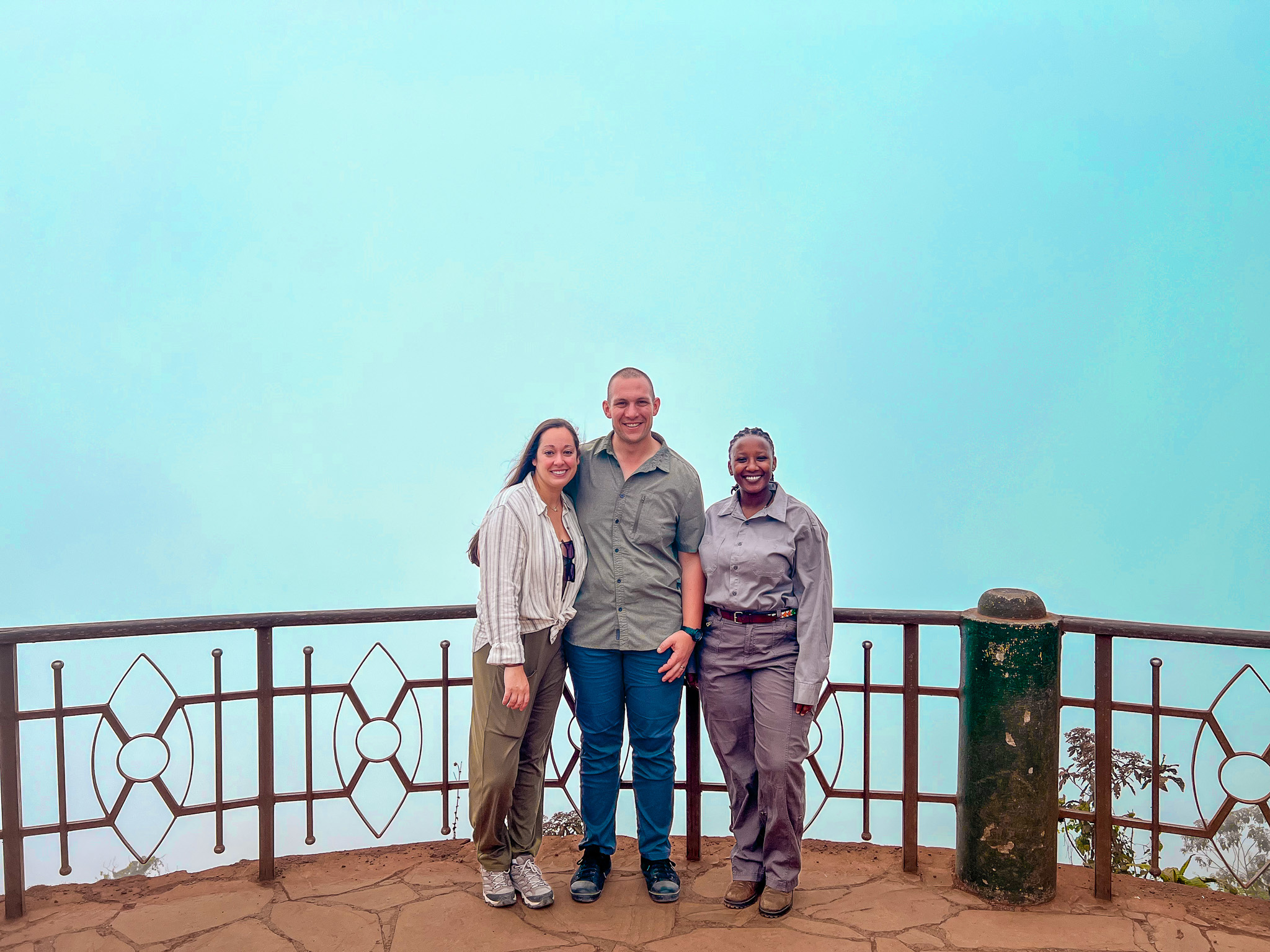 The founder with guests at a Tanzania viewpoint