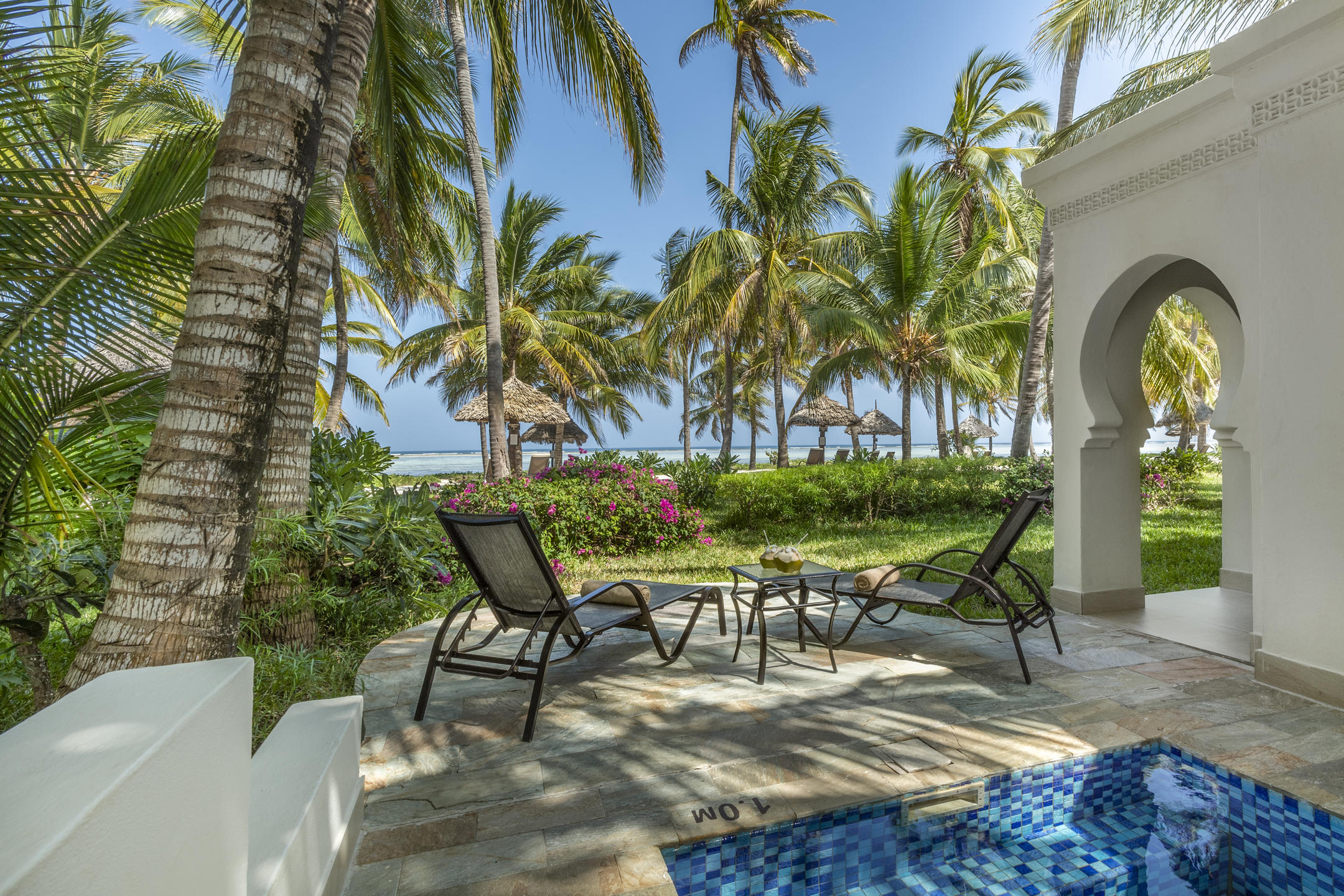 Oceanfront villa on Zanzibar