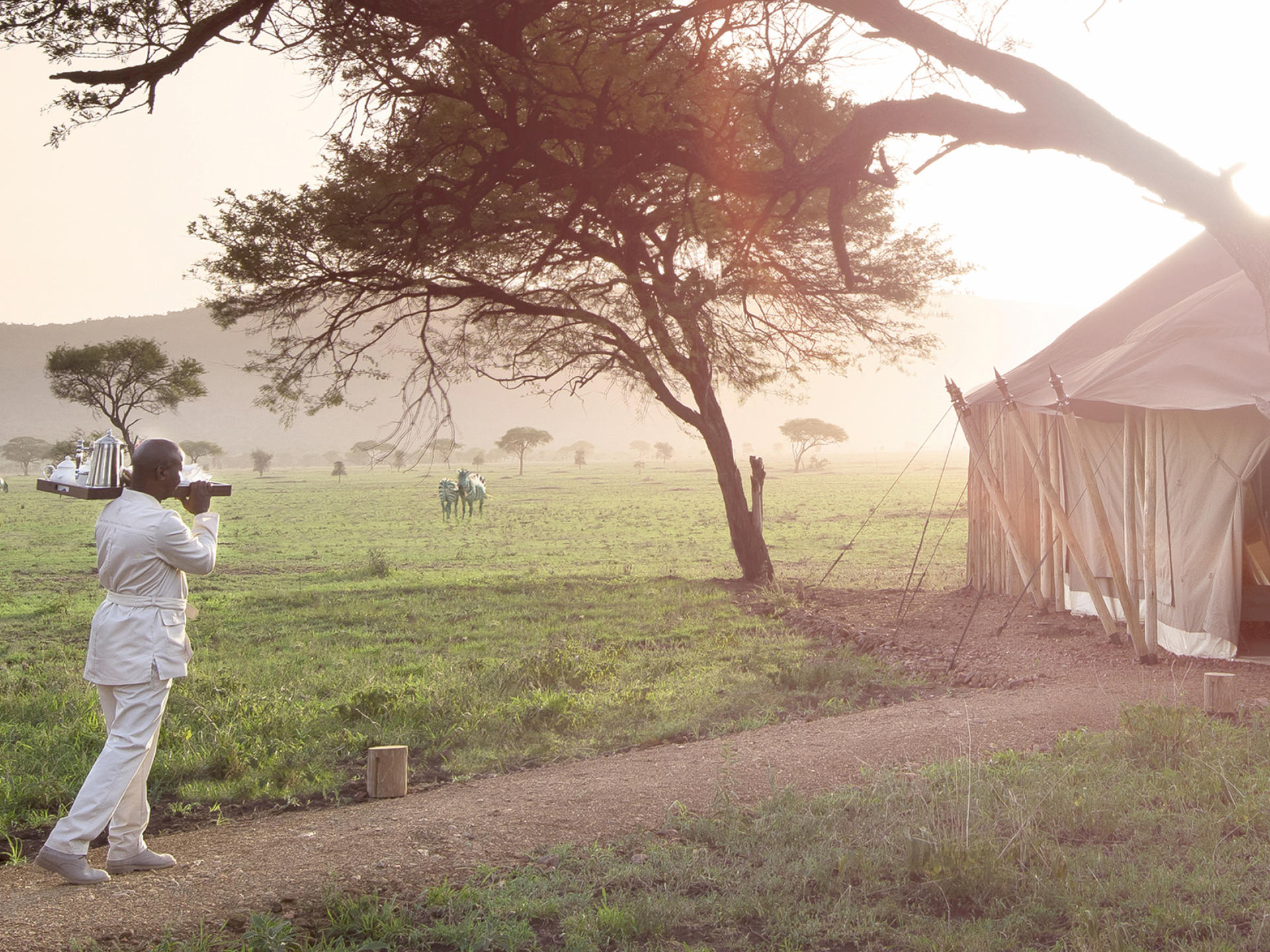 Luxury tented safari camp in Tanzania