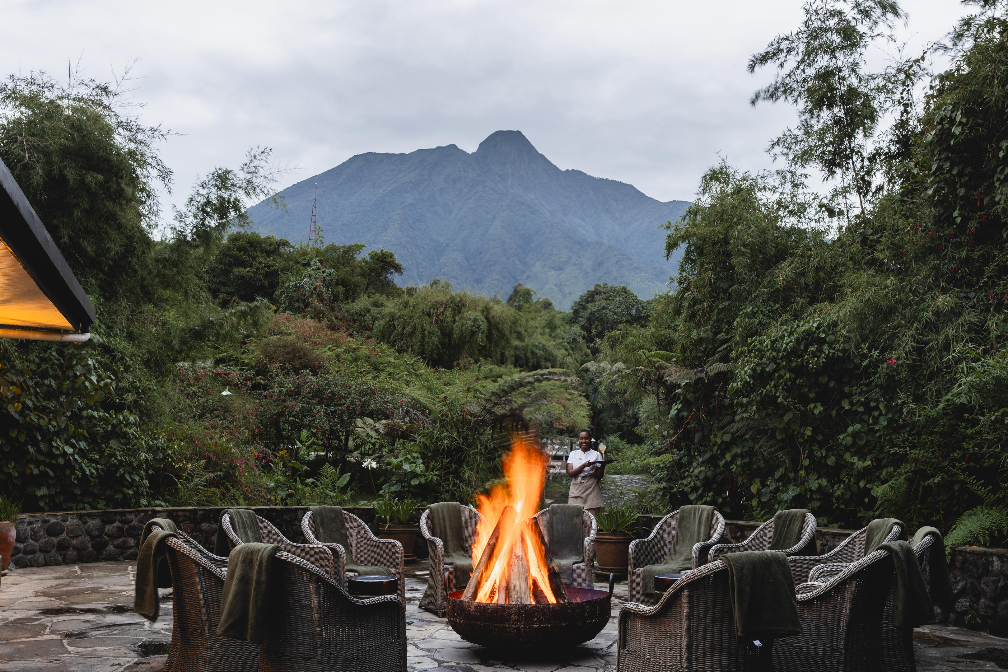 Sabyinyo lodge setting in Rwanda