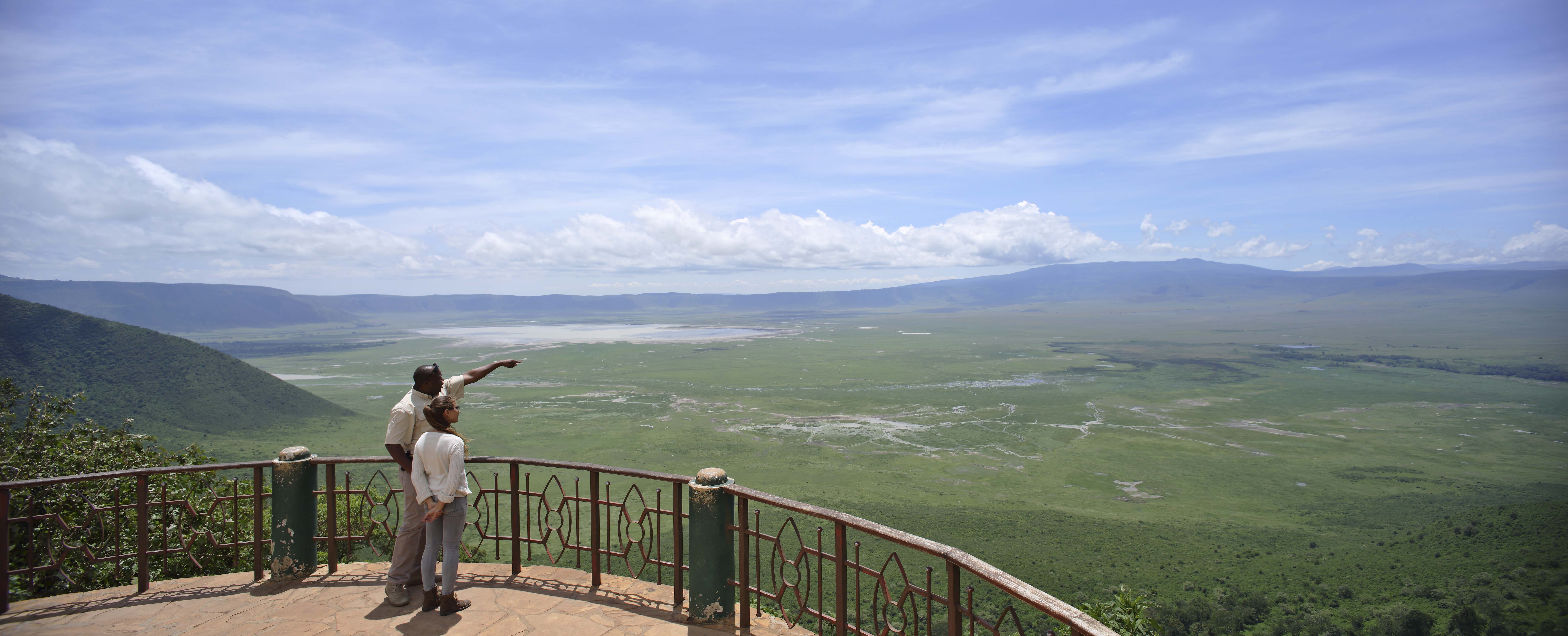 View across the Ngorongoro highlands in Tanzania